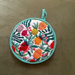 Anthropologie Multicolor Fruit and Leaf Pot Holder